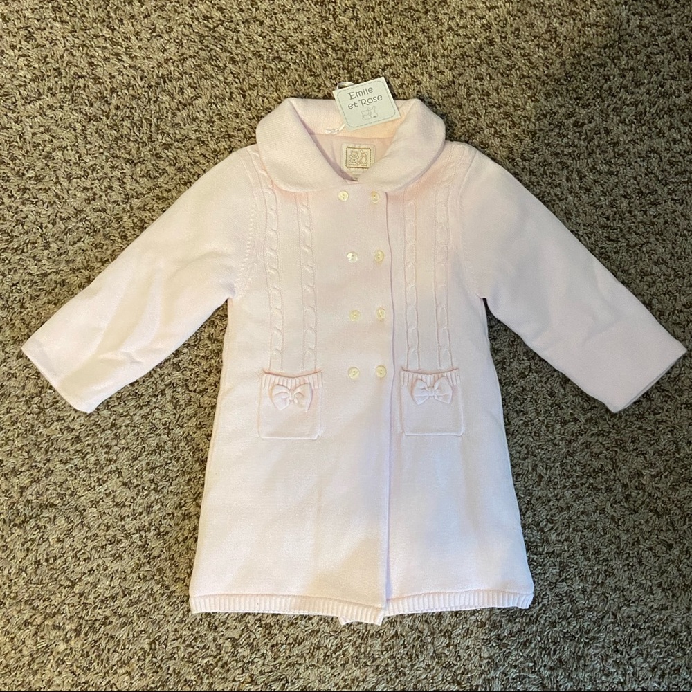 Emile et Rose pink jacket size 24m/2t